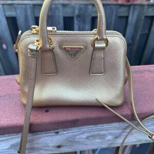 Prada Metallic Gold Mini Bag